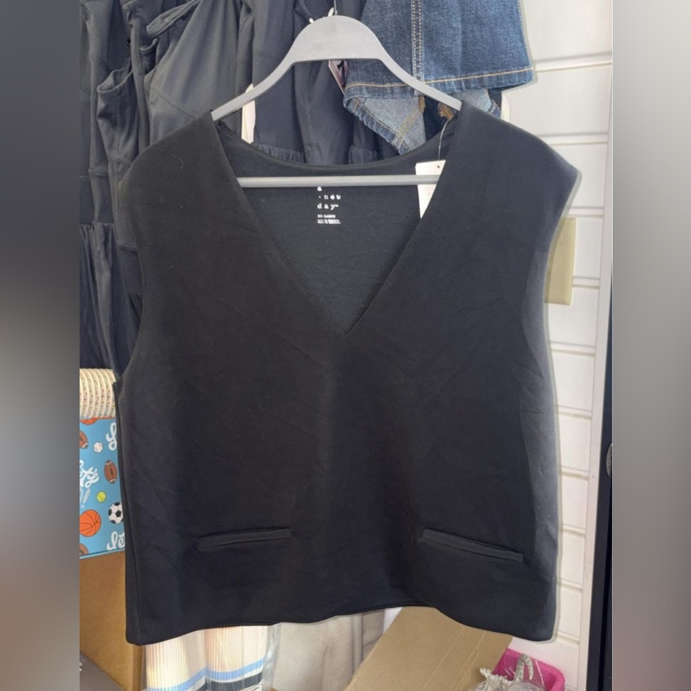 A New Day Women's Elegant Black Tank Top